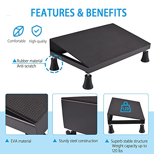 Scalebeard A0101VGJSTJBA Ergonomic Foot Rest Standing Heavy Duty Metal Platform Soft Anti Slip Felt Surface For Office Desk Home thumb #3