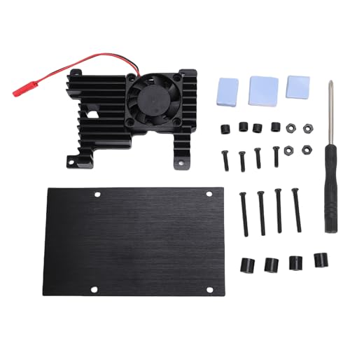 Carcasa de Aleación de Aluminio con Ventilador de Enfriamiento Pasivo para Orange Pi 3B, Caja para Placa de Desarrollo con Disipador de Calor, Almohadillas Térmicas y Ranuras de Ventilación miniatura 5
