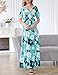 Aphratti Women Short Sleeve V Neck Faux Wrap Casual Floral Long Beach Maxi Dress