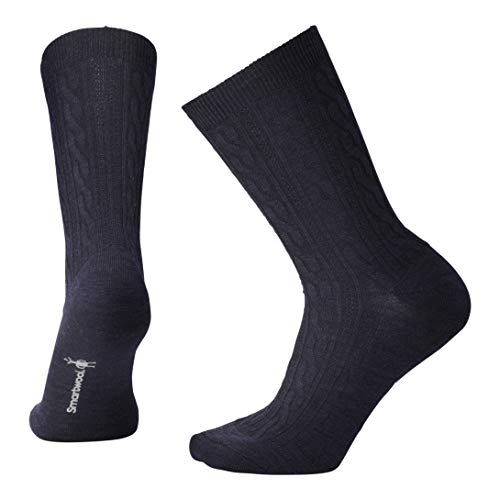 Smartwool Women's Cable II Socks,Deep Navy Heather,Medium