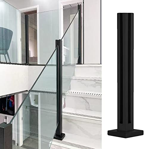 (en:Szklany słupek balustrady do szkła 3/8" lub 1/2", czarny szklany panel post, balustrada do balustrady tarasowej/schodów wewnętrznych, system wsporczy