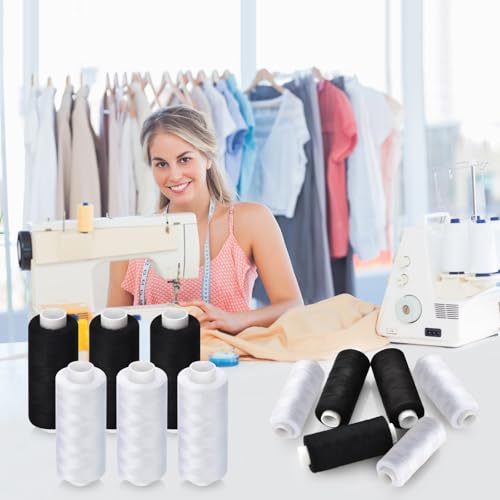Kit de 6 hilos de coser, 400 yardas cada rollo miniatura 5