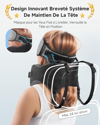 Coussin de voyage mémoire avec support 360 tête et cou