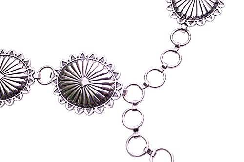 Western Metal Oval Concho Chain Belt No.12