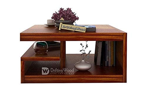 Image of DRIFTINGWOOD Sheesham Wood Liddle Coffee Center Table for Living Room | Teak Finish