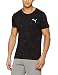 Puma Men’s Evostripe Tee Shirt Crew Neck (Medium, Black Heather)