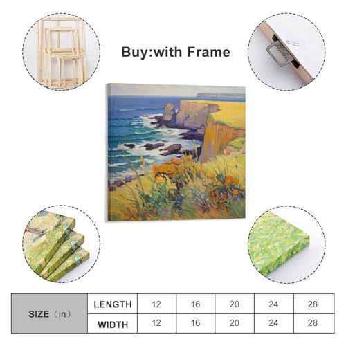 Peinture à l'huile moderne sur toile de paysage marin