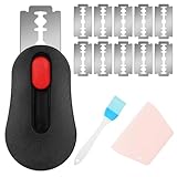 AYESY Brotschneidewerkzeug, Edelstahl Bäckermesser, Teigmesser mit 10 Rasierklingen, 1 Pinsel & 1 Teigausstecher aus Kunststoff, Teig Rasiermesser, Teigschneidemesser, Sourdough Scoring Tool