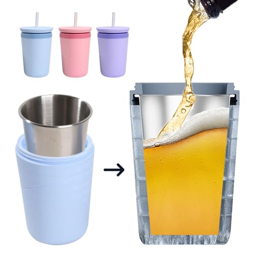 Vaso flexible para crear hielo sin moho y resistente a derrames 5