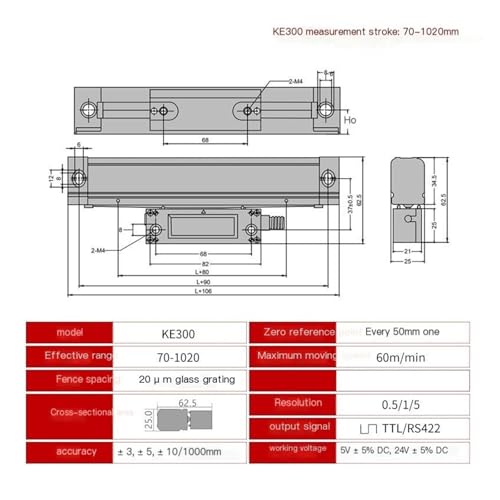 Balanza Electrónica Digital KE300-570-5um -5v miniatura 4