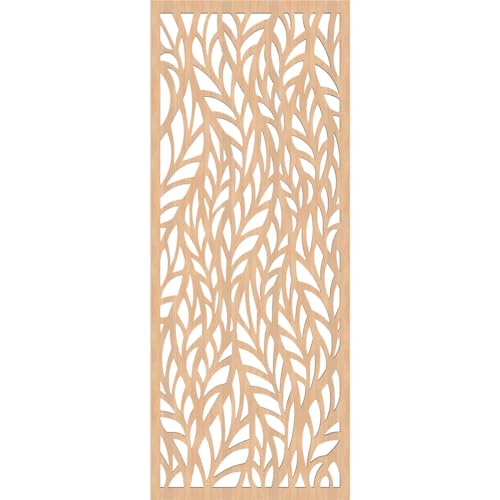 Image of Ortonville Decorative Pierced Fretwork Wood Wall Panels, 13 3 /8 inchW x 34 3 /8 inchH x 1 /4 inchT, Hickory