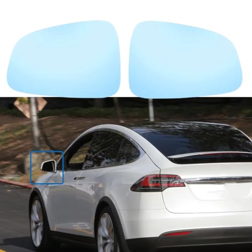 Cristal de espejo retrovisor para Tesla Model X con ángulo amplio de visión 5