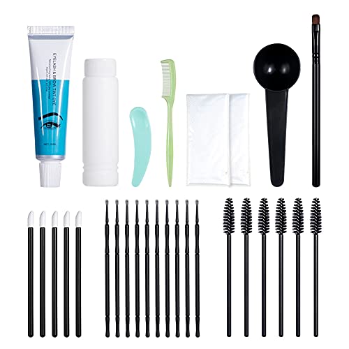 Reddhoon Eyelash & Brow Tint Dye Kit, Long Lasting Brow Dye Cream for Eyebrow Lash Tinting, Semi Permanent Eyebrow Lash Dye Kit Tint, with Brush Makeup Tools for Salon & Home Use