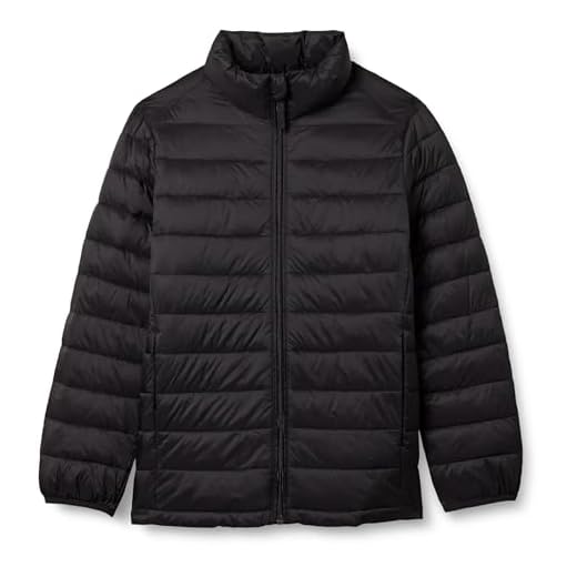 Amazon Essentials Veste Doudoune Pliable Imperméable Légère Garçon, Noir, 11-12 Ans
