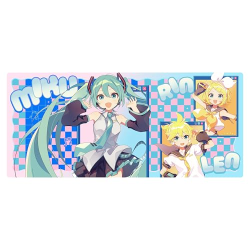 Tapis de souris antidérapant Hatsune Miku grand format précis