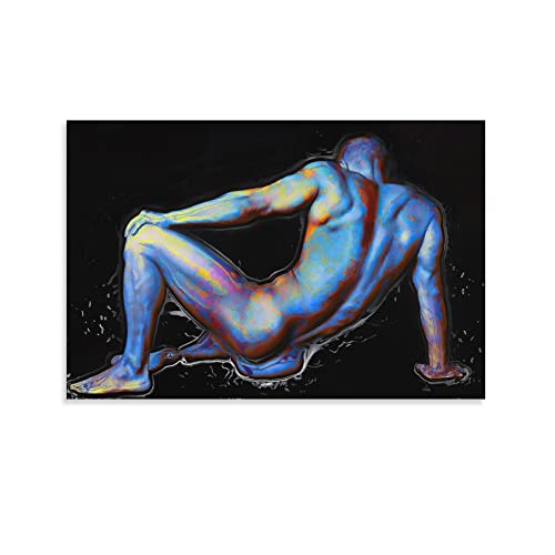 Bludug Abstract Men Nude Art Male Figure Poster Gay Art Poster Naked Sexy Men Homo Erotic Art Wall Poster ( Canvas Painting Wall Art Poster For Bedroom Living Room Decor16X24Inch(40X60Cm) #TOP17