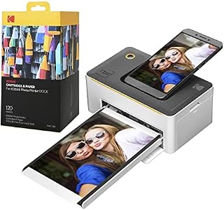 Kodak Dock Premium 4x6 Portable Instant Photo Printer (2022 Edition) Bundled with 120 Sheets | Full Color Photos, 4Pass & Lamination Process | Compatible with iOS, Android, and Bluetooth Devices