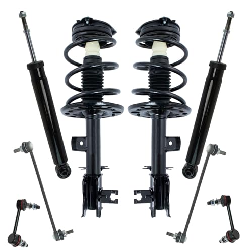 Image of TRQ Front and Rear Suspension Kit Complete Strut & Coil Spring Assembly Shock Absorber Sway Bar Stabilizer Link Compatible with 2009-2014 Nissan Murano