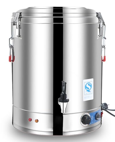 HPTHLY Dispensador De Agua Caliente Tipo Urna para Hostelería, Acero Inoxidable, Control De Temperatura De 30 A 110 °C para Cafetería, Oficina, Hogar,(60L)