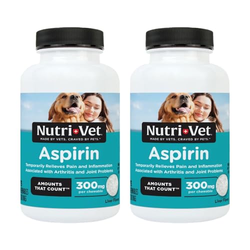Nutri-Vet Aspirin Chewables for Large Dogs, 75 Count, Pack of 2