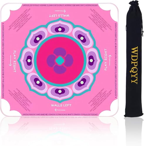 Wdpqyy 33"X33" Neoprene Mahjong Mat with Rules, 3MM Noise Reduction