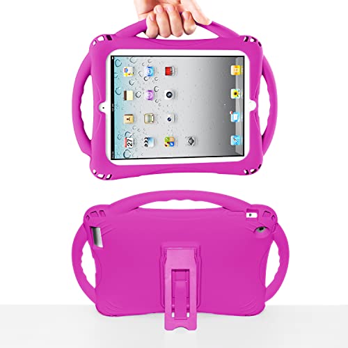Ipad 2/3/4 Case, Topesct Kids Silicon Case For Apple Ipad 2Nd Generation,Ipad 3Rd Generation,Ipad 4Th Generation With Tempered Glass Screen Protector And Strap (Purple) #TOP4