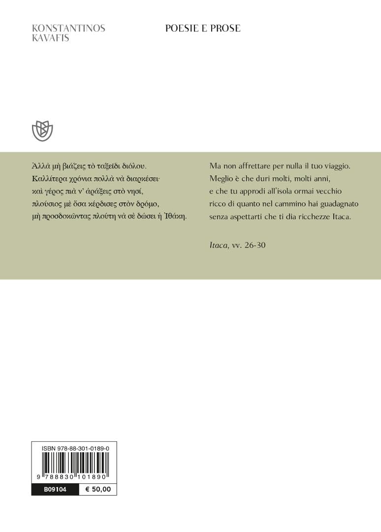 Poesie e prose. Testo greco a fronte