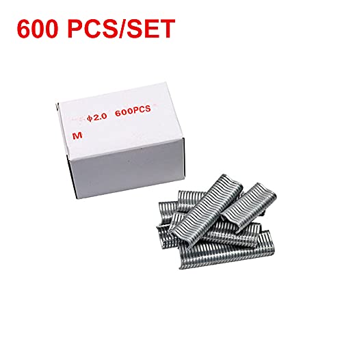 Hog Rings, 600pcs Type M Nail Ring, Pliers Galvanized Steel Nails, Multifunction Cage Clamp Hog Ring Pliers Staples - Image 2