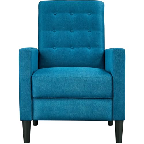 Yaheetech Fabric Recliner Chair Mid-Century Modern Recliner Adjustable Single Recliner Sofa with...