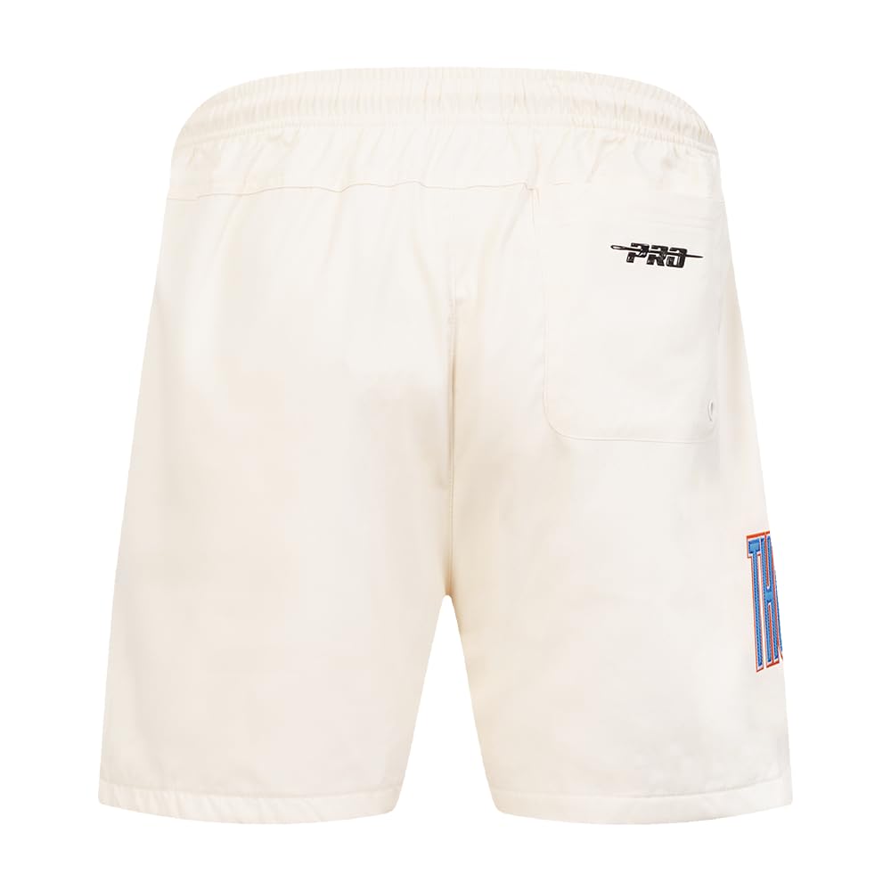 Pro Standard Mens NBA Oklahoma City Thunder Classic Woven Woven Short Eggshell M