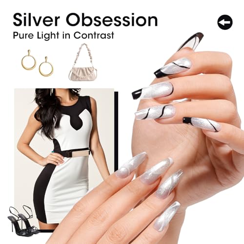 Set Gellen de 6 esmaltes gel Cat Eye Monocromo 6ml miniatura 4