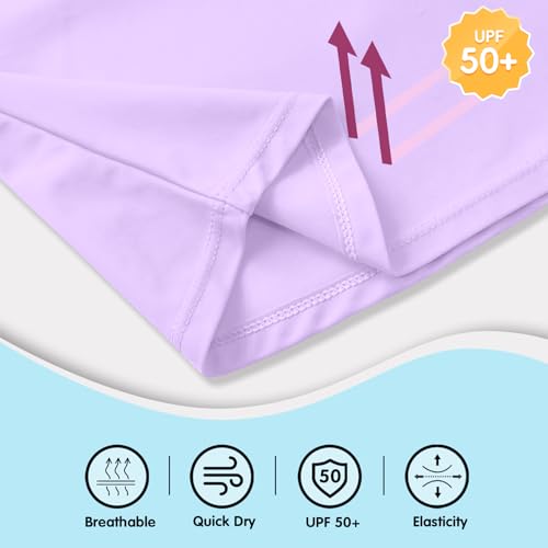 Image of Girls Tankini 2 Piece Swimsuit Racerback with Shorts Quick Dry Bathing Suit for Girls 3-14Y