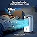 Feculs Portable Air Conditioners No Windows Needed, 3-IN-1 Swamp Cooler, Evaporative Air Cooler, 4 Modes & 3 Speeds, 2-Gal Water Tank for Long Cooling, Max 20 FT/S Remote Control, 12 Hours Timer