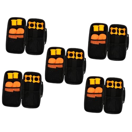 Abaodam 5 Sets Durable Eva Nylon Microphone Storage Case Zipper Mini Box for Mic Ideal for Digital Products