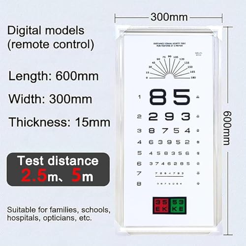 Tableau d'acuité visuelle LED pour résoudre les contraintes d'espace de 2.5m - 8
