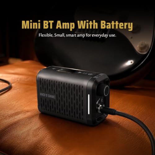 Image of HOTONE Pulze Mini 5W Mini Ultra-Portable Smart Guitar Amp & Speaker | Ultra-portable amp & BT speaker in one.191 effects,200 tones(Presets), up to 20 user IRs &11-hr battery
