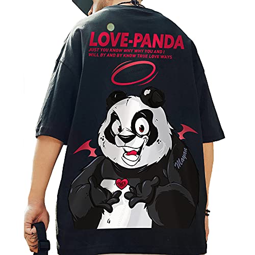 T-shirt graphique japonais XYXIONGMAO au motif panda unique et style hip-hop ultra confortable