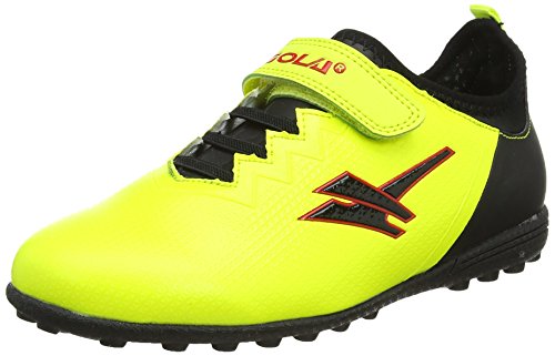 Gola Alpha Vx Velcro Botas de fútbol Unisex Niños, Amarillo (Volt/black), 26...