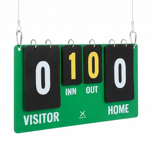 Xmortar Portable Flip Scoreboard for Baseball & Softball - Easy Fence Mount