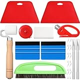 WILLBOND 21 Pcs Wallpaper Smoothing Tool Kit Felt Edge Squeegee Craft Knife with 10 Replacement Blades Vinyl Cutter Wallpaper Brush Seam Roller Measure Tape Sponge for Peel and Stick Wallpaper
