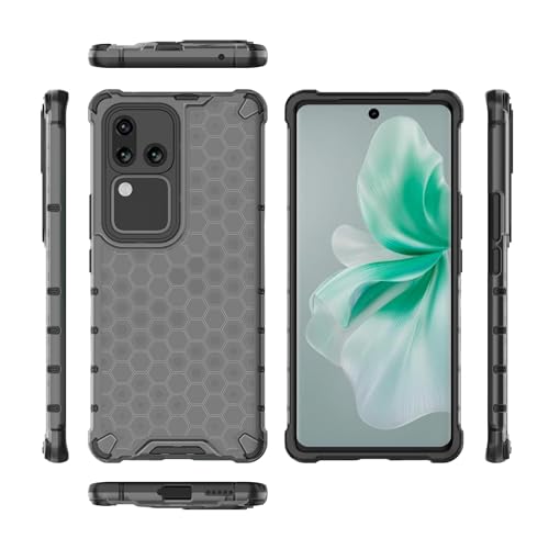 Image of Glasgow Back Case Cover Designed for [ Vivo V30 Pro 5G / V30 5G ] (Stylish Look | Shock Proof) - Black