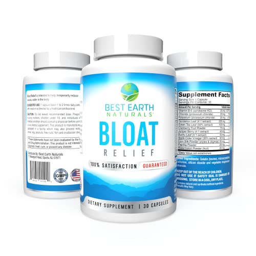 Best Earth Naturals Bloat Relief - Water Supplement with Dandelion, Green Tea, Cranberry, Apple Cider Vinegar & More 30 Count - Image 3