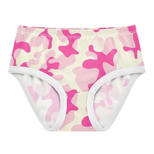 Camouflage Pink Light Cream Cute Panties Girl Toddler Underwear Floral Cotton Fun Print Kids Undies Briefs 2t