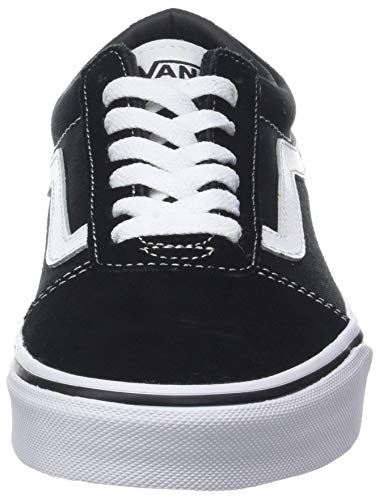 Vans Men's Low-Top Sneakers, Black Suede Canvas Black White C24, 9.5 UK