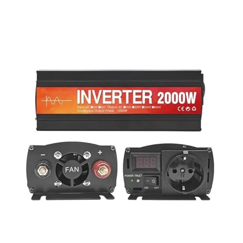 Convertisseur 12V 220V résolvant les coupures de courant via onduleur solaire de 2000W