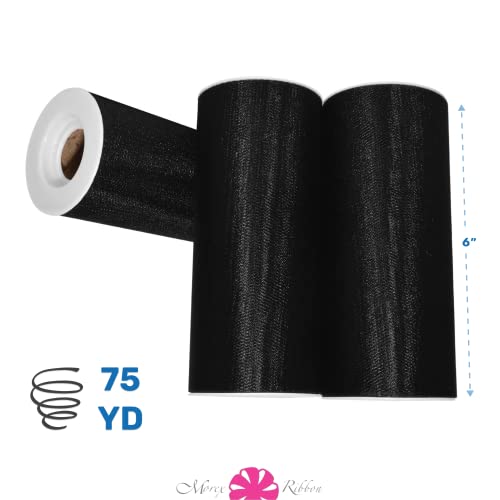 Ruban en tulle noir à reflets pour décorations de mariage et loisirs créatifs - 3