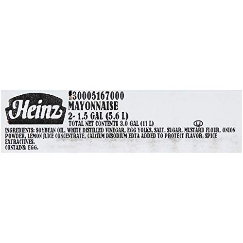 Heinz Mayonnaise Dispenser Casepack (2 Ct Casepack, 1.5 Gal Bags) #TOP3