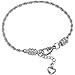 European Charm Bracelet for Women and Girls Bead Charms, Stainless Steel Rope Chain, Claw 8 Inch