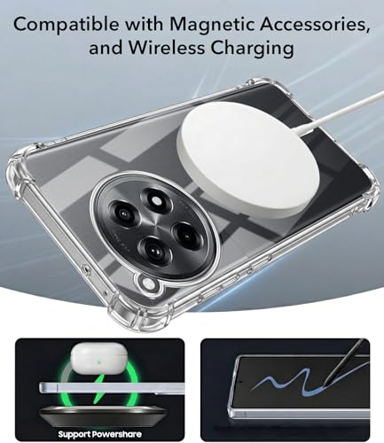 Image of Jkobi Shockproof Crystal-Clear Back Cover for OnePlus 12R 5G (Magsafe Wireless Support | Drop & Camera Protection | Hard Polycarbonate)