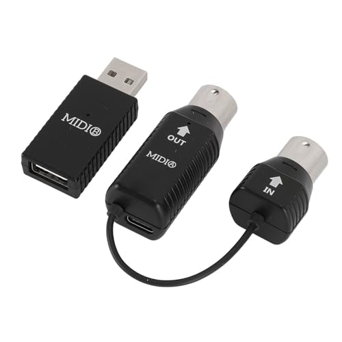 Cordless MIDI Adapter, 2.4GHz Cordless MIDI Adapter for MIDI Controllers Electric Pianos Keyboards Drums, for OS X for